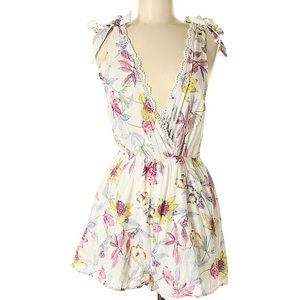 LA Hearts White Floral Romper